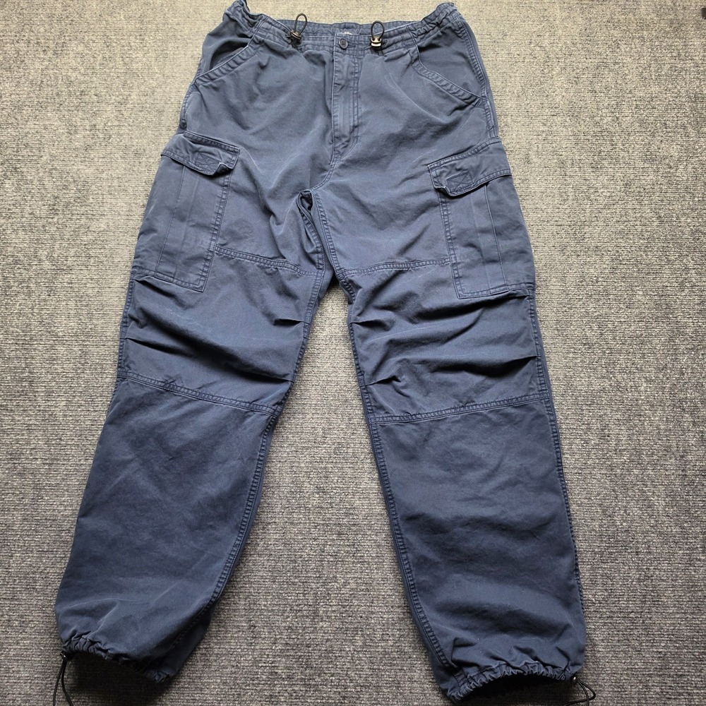 Brandy Melville Navy Blue Utility Cargo Pants Adjustable Cinch Hem Small